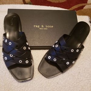 Navy blue sandals